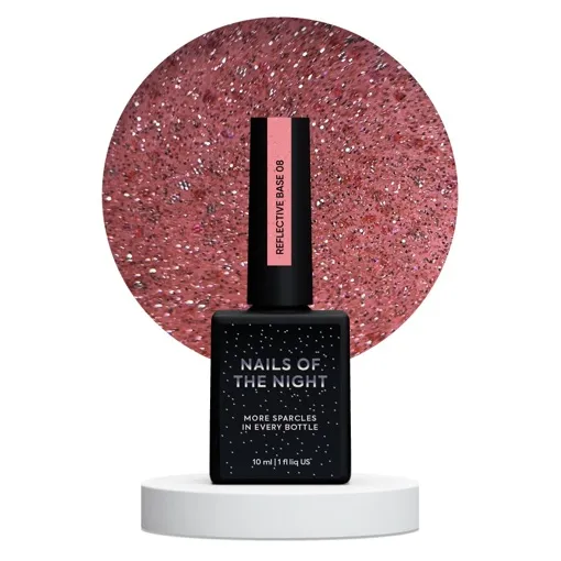 База камуфлююча, світловідбиваюча з шимером, 10 мл №08 Reflective Base NAILSOFTHENIGHT