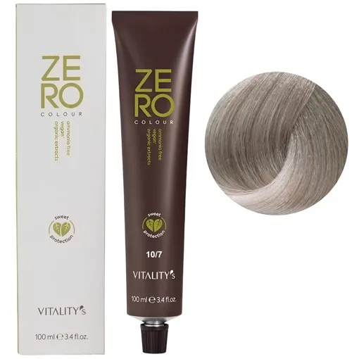 10/7 платиновий блондин перлинний Крем-фарба для волосся без аміаку, 100 мл ZERO VEGAN Vitality`s