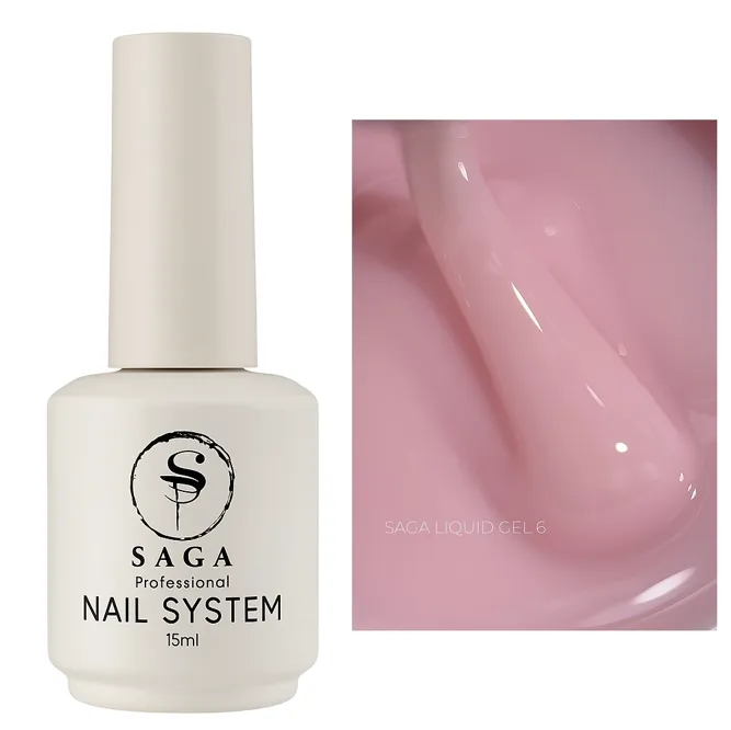 Гель рідкий для зміцнення нігтів, 15 мл №06 Liquid Gel SAGA Professional