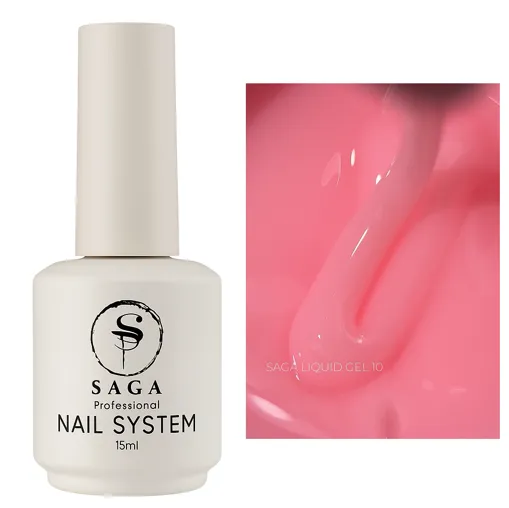 Гель рідкий для зміцнення нігтів, 15 мл №10 Liquid Gel SAGA Professional
