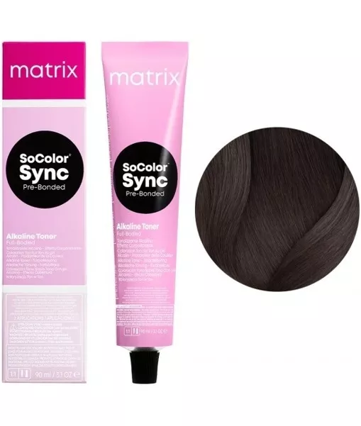 4T шатен титаніум Тонер на лужній основі 90мл SoColor SYNC Pre-Bonded MATRIX