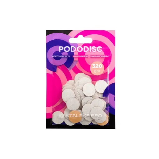 Змінні файли БІЛІ для педикюрного диска 320 грит EXPERT PODODISC "S" (50 шт) PDF-15-320w STALEKS PRO
