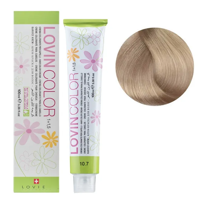 10/7 Стійка крем-фарба для волосся, 100мл  Hair color cream Lovin Color LOVIEN Essential