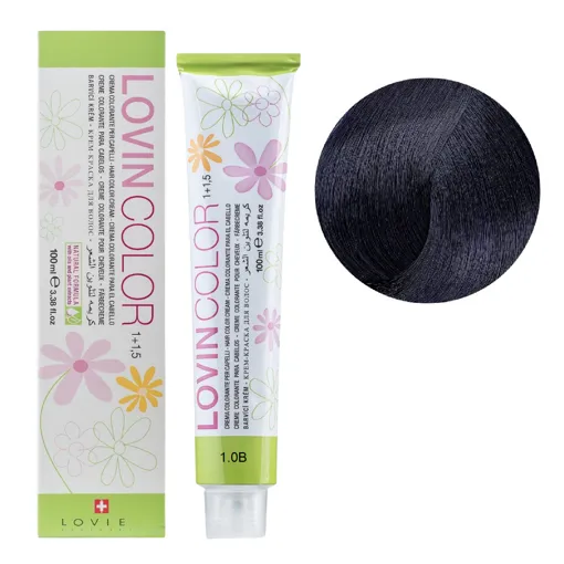 1/0В Стійка крем-фарба для волосся, 100мл  Hair color cream Lovin Color LOVIEN Essential
