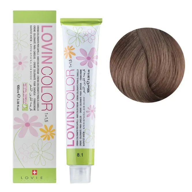 8/1 Стійка крем-фарба для волосся, 100мл  Hair color cream Lovin Color LOVIEN Essential