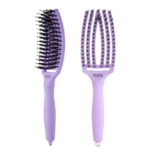 Щітка для волосся комбінована нейлон з щетиною FINGERBRUSH  ICONIC BOAR&amp;NYLON Колір: Lavender "M" ID1407 Olivia Garden