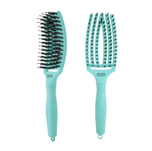 Щітка для волосся комбінована нейлон з щетиною FINGERBRUSH  ICONIC BOAR&amp;NYLON Колір: Mint "M" ID2176 Olivia Garden
