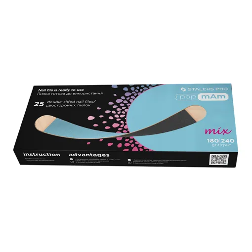 Набір змінних двостороннхі файлів papmAm Mix (25 шт) на дерев&rsquo;яній основі 180/240 грит EXPERT DWCMix-22-180/240 STALEKS PRO