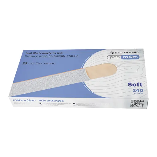 Набір змінних файлів БІЛІ papmAm на м`якій основі Soft (25шт) на дерев`яній основі 240 грит EXPERT 20 (DWCE-20-240/25w) STALEKS PRO