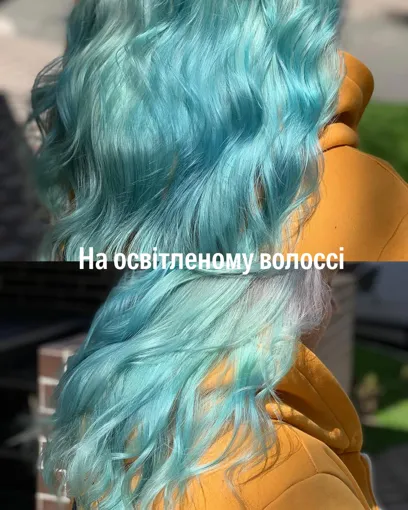 Тонувальний крем для волосся прямої дії (колір: ПАСТЕЛЬНИЙ-БЛАКИТНИЙ/Aurora Blue), 200 мл Direct Colour Cream ELINOR Professional