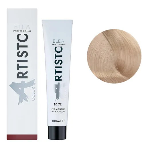 10/72 Стійка крем-фарба для волосся, 100 мл Permanent Hair Color ARTISTO ELEA Professional
