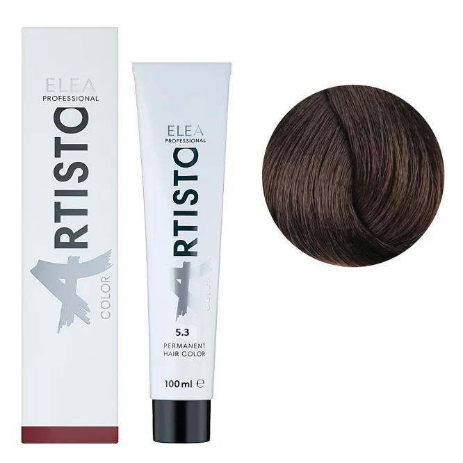5/3 Стійка крем-фарба для волосся, 100 мл Permanent Hair Color ARTISTO ELEA Professional