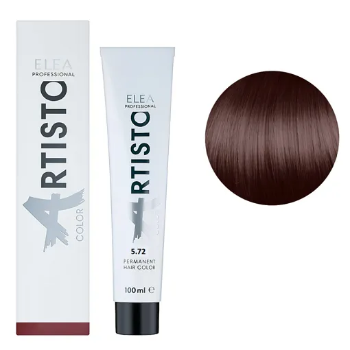 5/72 Стійка крем-фарба для волосся, 100 мл Permanent Hair Color ARTISTO ELEA Professional