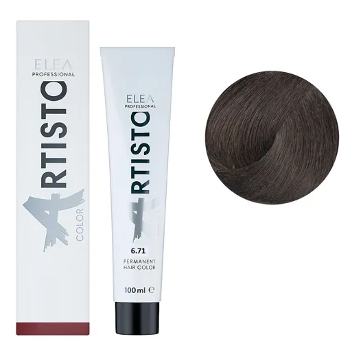 6/71 Стійка крем-фарба для волосся, 100 мл Permanent Hair Color ARTISTO ELEA Professional