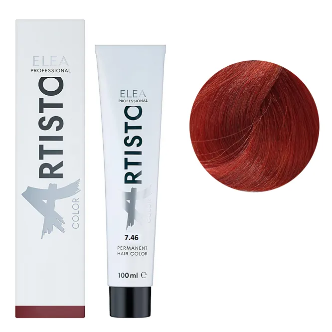7/46 Стійка крем-фарба для волосся, 100 мл Permanent Hair Color ARTISTO ELEA Professional