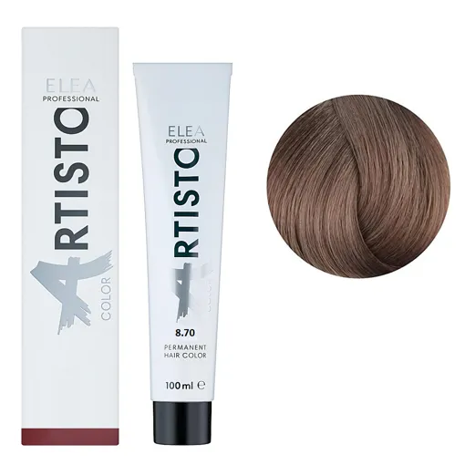 8/70 Стійка крем-фарба для волосся, 100 мл Permanent Hair Color ARTISTO ELEA Professional