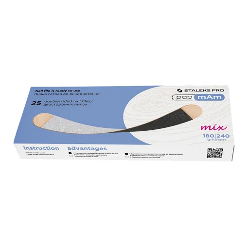 Набір змінних двосторонніх файлів papmAm Mix (25шт) на дерев`яній основі 180/240 грит EXPERT 22 (DWCEMix-22-180/240) STALEKS PRO