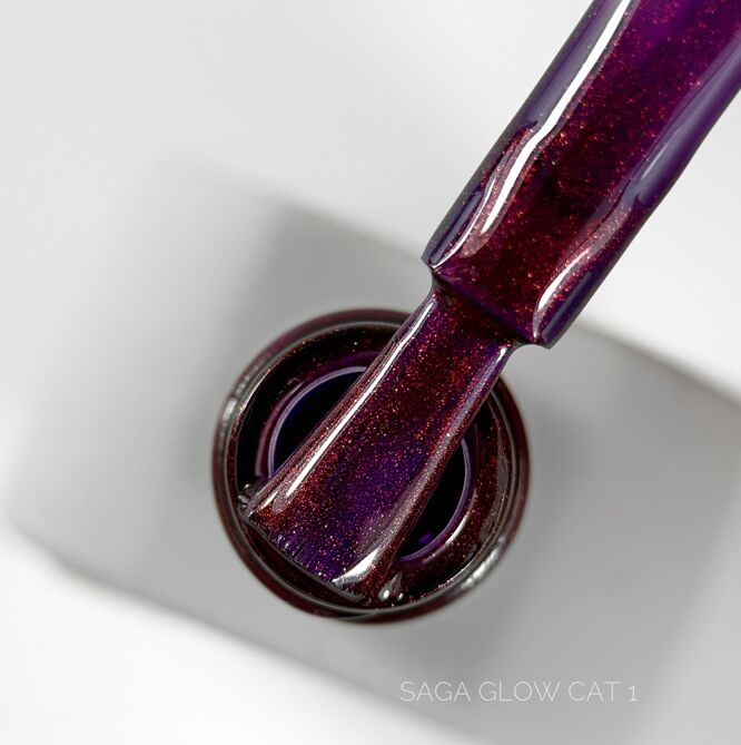 Гель-лак котяче око, 10 мл №01 Glow Cat Gel Polish SAGA Professional