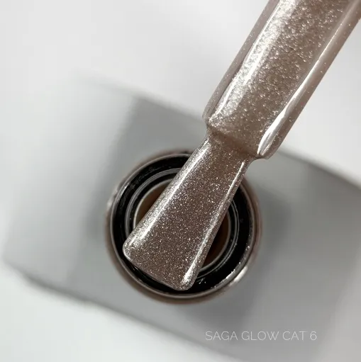 Гель-лак котяче око, 10 мл №06 Glow Cat Gel Polish SAGA Professional