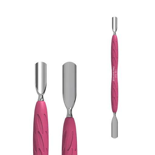 Лопатка манікюрна Gummy з силіконовою ручкою UNIQ 10 TYPE 1 (пушер округлий широкий та округлий вузький) PQ-10/1 STALEKS PRO