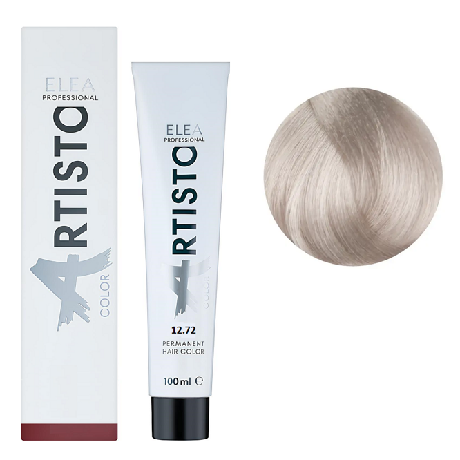 12/72 Стійка крем-фарба для волосся, 100 мл Permanent Hair Color ARTISTO ELEA Professional