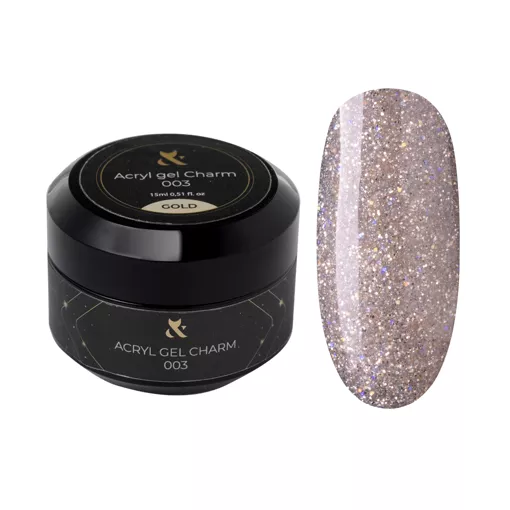 Акрил-гель з блискітками, 15 мл №003  Acryl Gel Charm F.O.X