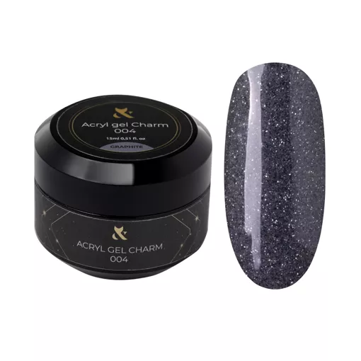 Акрил-гель з блискітками, 15 мл №004  Acryl Gel Charm F.O.X