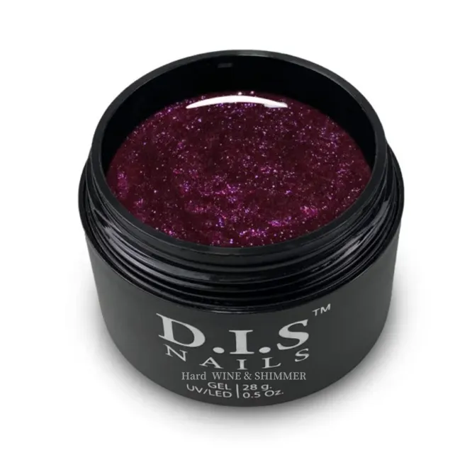 D.I.S.Nails Гель Hard WINE &amp; SHIMMER з шиммером 28 г