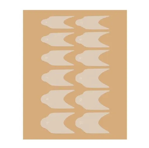 Молди трафарети для френчу на верхніх формах Square, кількість: 12 шт KODI Professional  