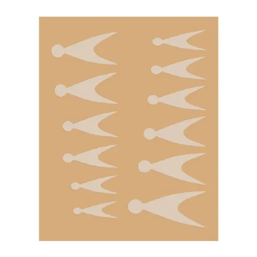 Молди трафарети для френчу на верхніх формах Almond, кількість: 12 шт KODI Professional  