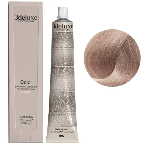 9/5 дуже світлий блондин махагоновий Фарба для волосся, 100 мл Permanent Hair Color 3Deluxe Professional