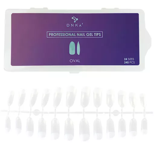 DNKa Гелеві тіпси  Oval Gel Tips Nails  240шт