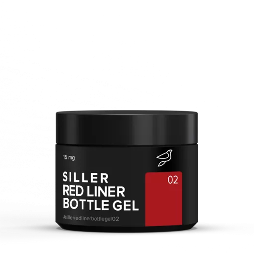 Рідкий гель для украплення нігтів, 15 мл №002 RED LINER Bottle Gel SILLER Professional 