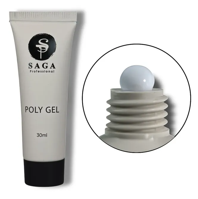 Полігель для нігтів, 30 мл №02 Poly Gel NEW SAGA Professional