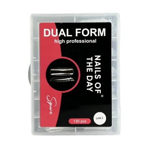 Верхні форми, 130 шт Type-2, Форма: Широкий квадрат/мигдаль Dual Form Square NAILSOFTHEDAY