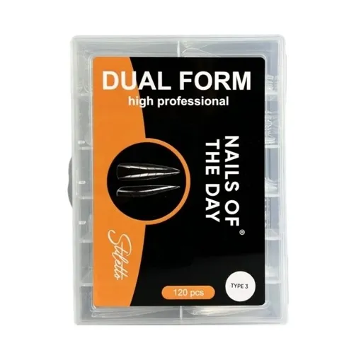 Верхні форми, 120 шт Type-3, Форма: Стилет/мигдаль Dual Form Stiletto NAILSOFTHEDAY