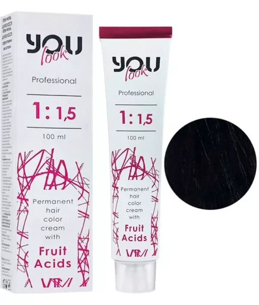 5/1 світлий шатен попелястий Крем-фарба стійка з фруктовими кислотами, 100 мл You look Professional
