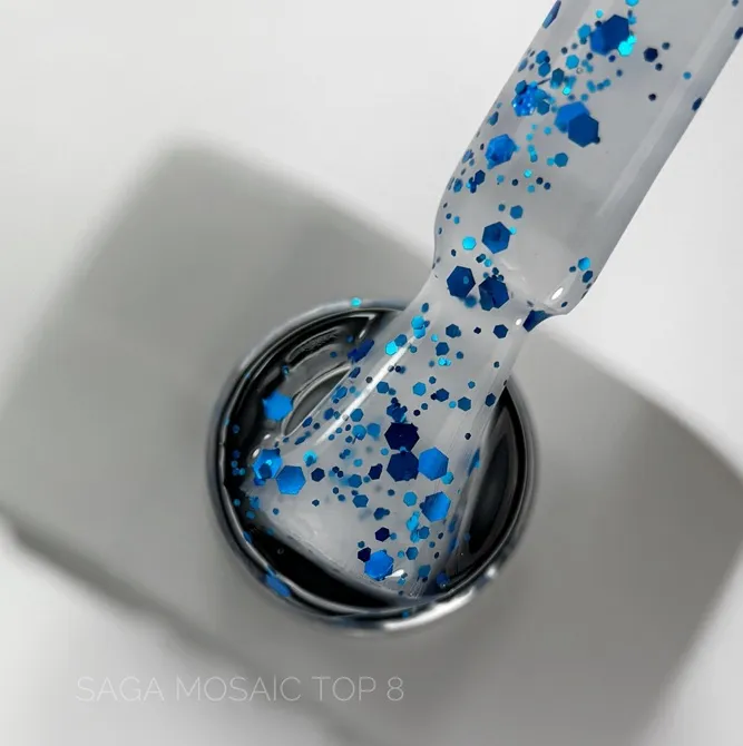 Топ матовий, 9 мл №08 MOSAIC TOP SAGA Professional