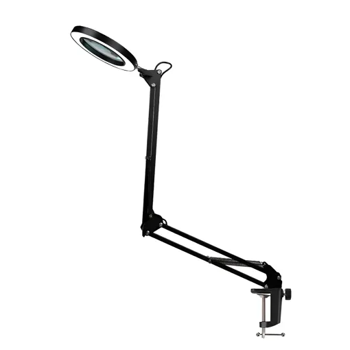 Лампа настільна з 5Х збільшувальним склом (живлення від USB) ЧОРНА