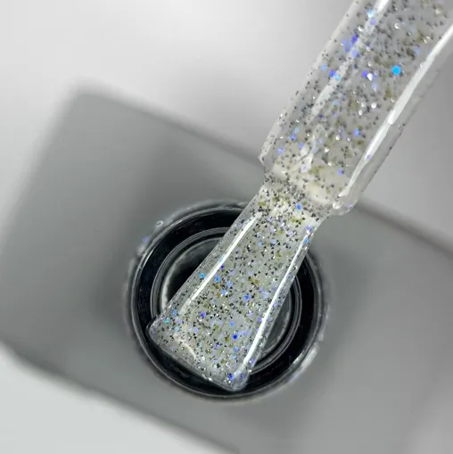 Топ з мерехтливими частинками та голографічним піском, 10 мл №07 Cruch Top SAGA Professional 