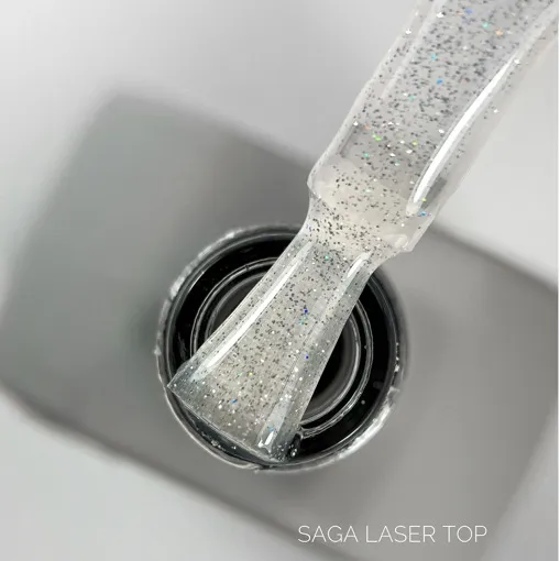 Топ з голографічним блиском, 9 мл LASER Top SAGA Professional