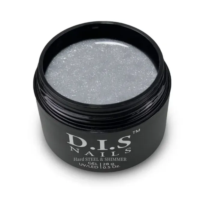 D.I.S.Nails Гель Hard STEEL &amp; SHIMMER з шиммером 28 г
