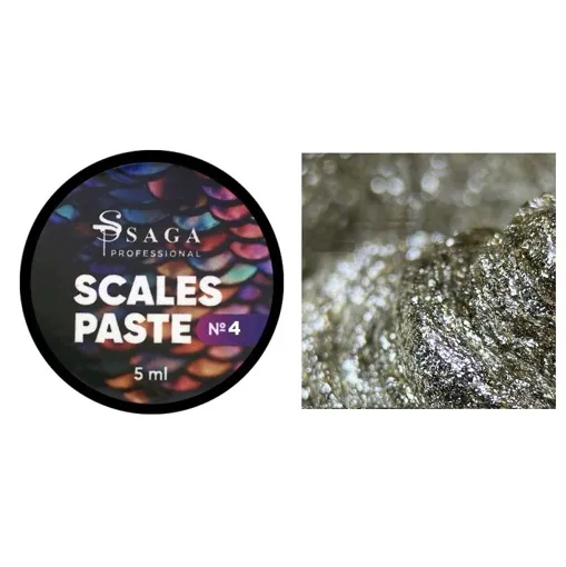 Гель паста рельєфна з блискітками, 5 мл №04 Колір: золотий Scasles paste SAGA Professional