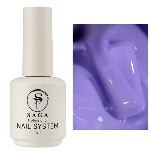 Гель рідкий для зміцнення нігтів, 15 мл №32 Liquid Gel SAGA Professional
