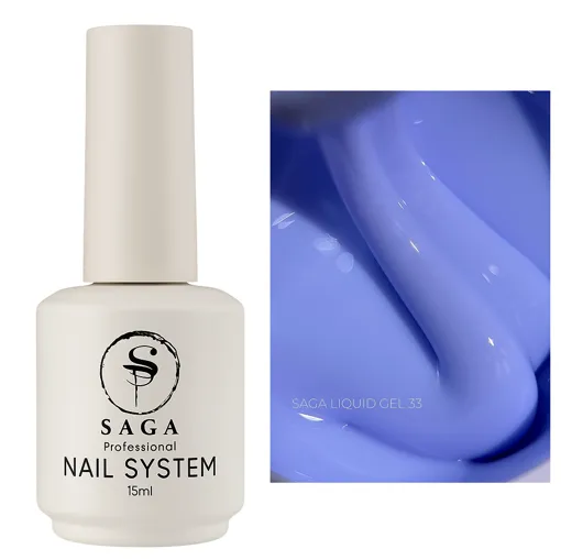 Гель рідкий для зміцнення нігтів, 15 мл №33 Liquid Gel SAGA Professional