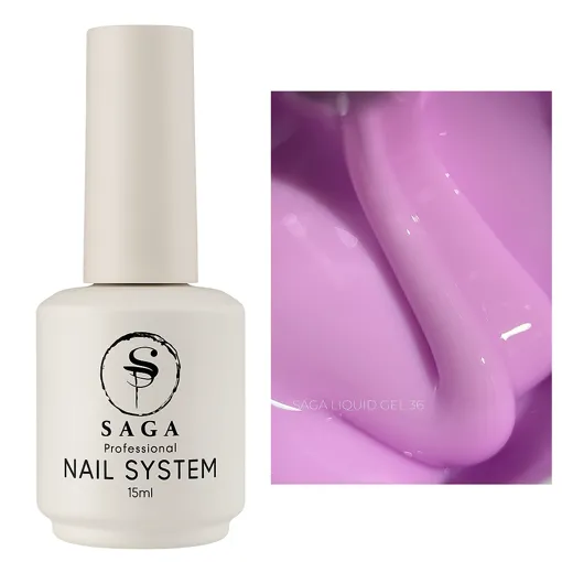 Гель рідкий для зміцнення нігтів, 15 мл №36 Liquid Gel SAGA Professional