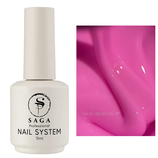 Гель рідкий для зміцнення нігтів, 15 мл №37 Liquid Gel SAGA Professional