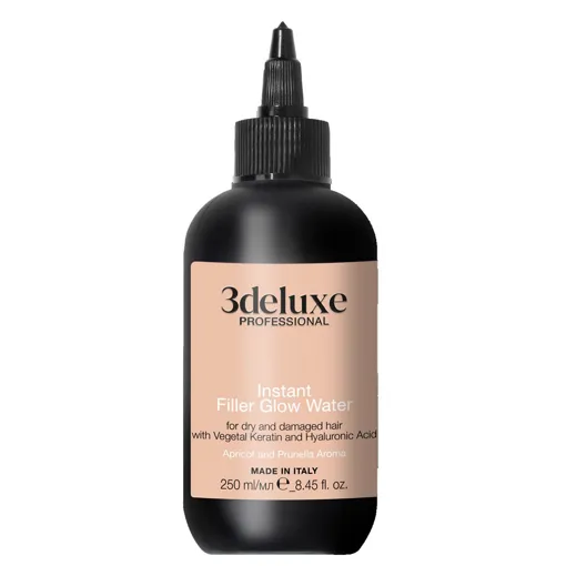 Філер для миттєвого блиску сухого та пошкодженого волосся, 250 мл Instant Filler Glow Water 3deluxe Professional