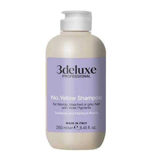 Шампунь для нейтралізації жовтизни, 250 мл No. Yellow Shampoo 3deluxe Professional