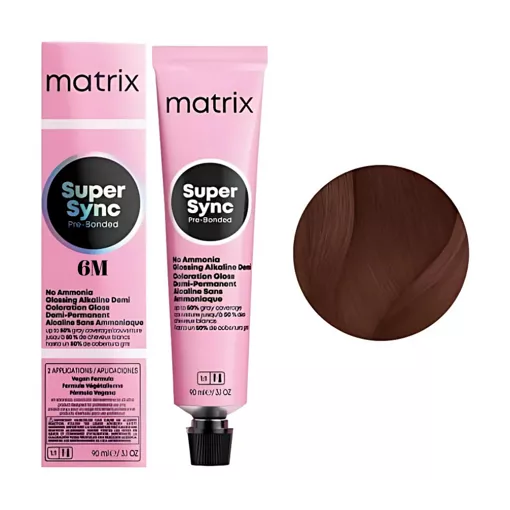 6M Тонер для волосся на лужній основі без аміаку, 90 мл SUPER SYNC  Pre-Bonded MATRIX